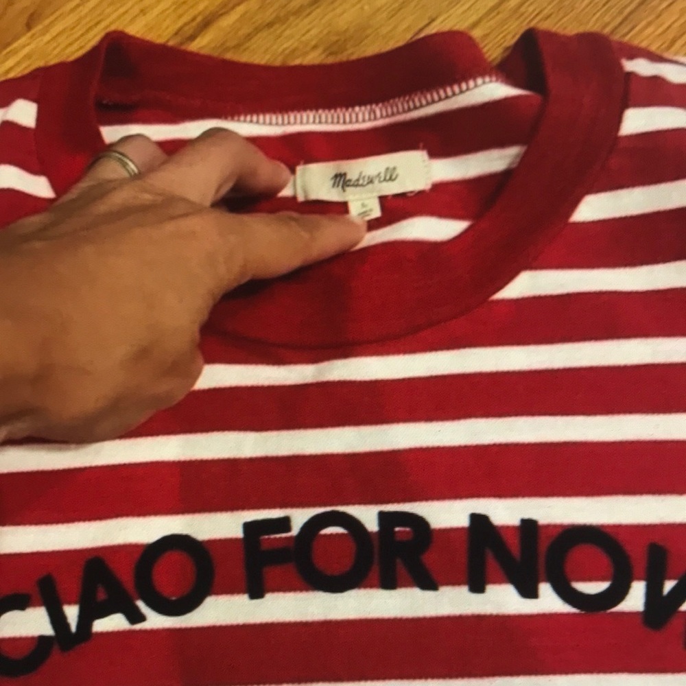 Madewell ciao for now striped large